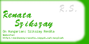 renata szikszay business card