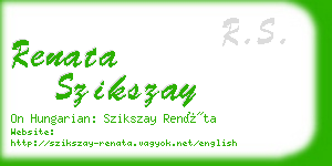 renata szikszay business card